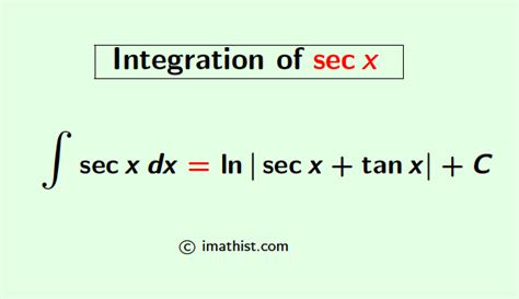 free secx|Integral of sec(x) .